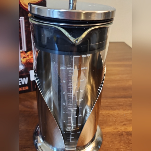 NEW Cold Brew Coffee Maker 34 Ounces Stainless Steel Filter Cafe du Chateau - Picture 5 of 10